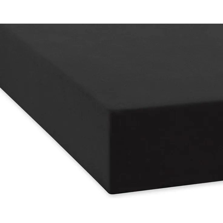 Traumschlaf Feinbiber Boxspring Spannbetttuch|180x200 cm| schwarz