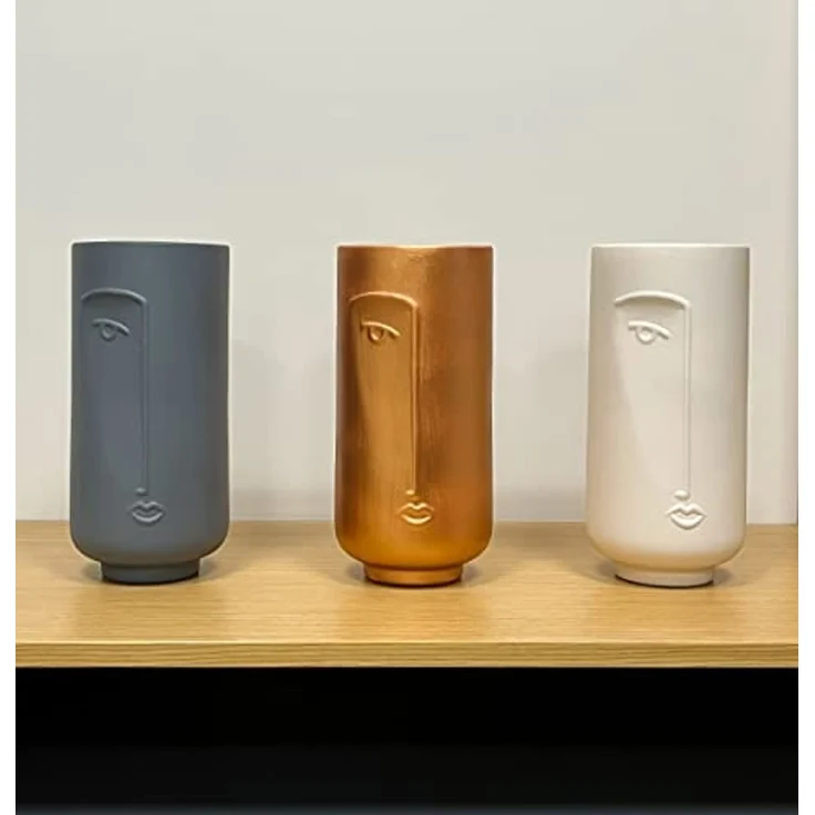 Blumenvase, 13x28 cm, grau – Bild 3