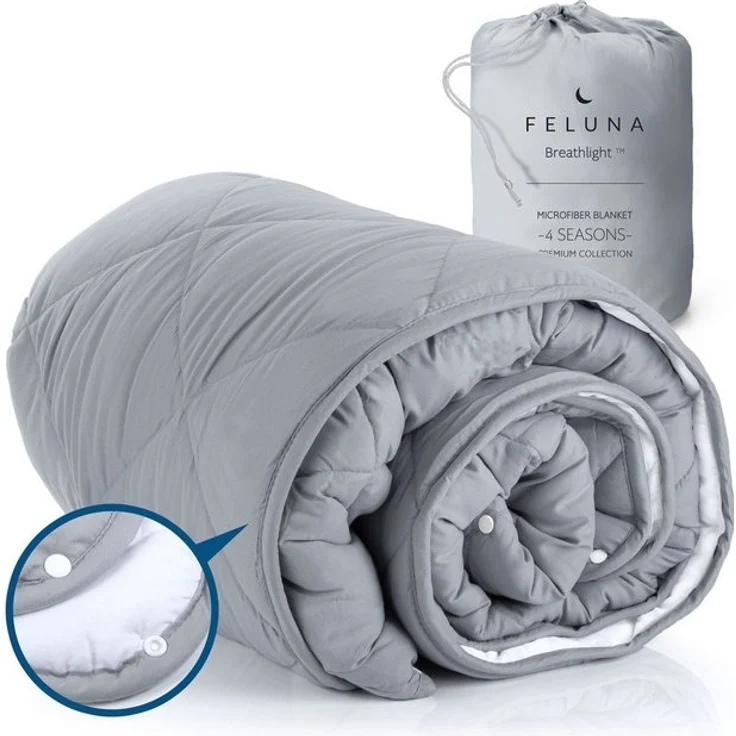 Wohndecke Feluna Wohndecke – 4-Jahreszeiten Steppdecke zweiteilig, Duo Bettdecke, Feluna, Zweiteilige Steppdecke mit Druckknöpfe, Winter- & Sommerdecke – Bild 4