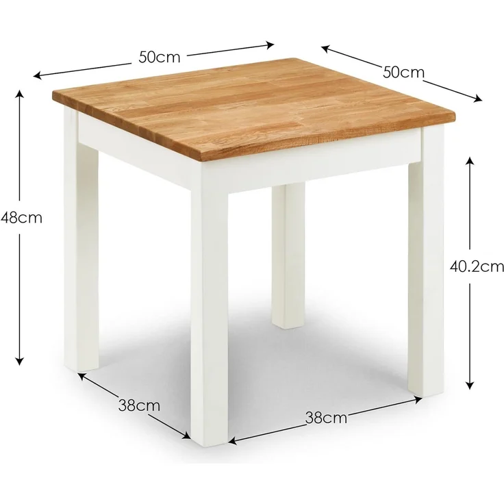 Julian Bowen Coxmoor Lampentisch, Weiß und Eiche – Bild 2
