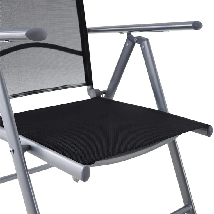 Casaria® Gartenstühle 3er Set Hochlehner Klappbar 8-Fach Verstellbar Camping Stuhl Aluminium Wetterfest Klappstuhl 120kg Belastbarkeit Garten Balkon – Bild 9