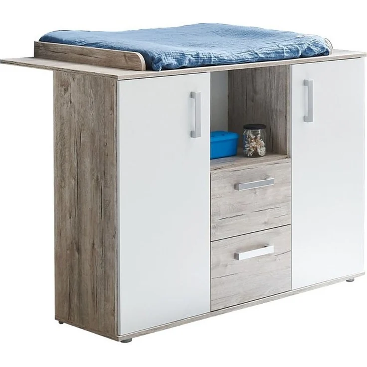 arthur berndt Babyzimmer-Komplettset Bente, (Set, 3-tlg, Kinderbett, Schrank, Wickelkommode), Made in Germany, mit Kinderbett, Schrank und Wickelkommode – Bild 4