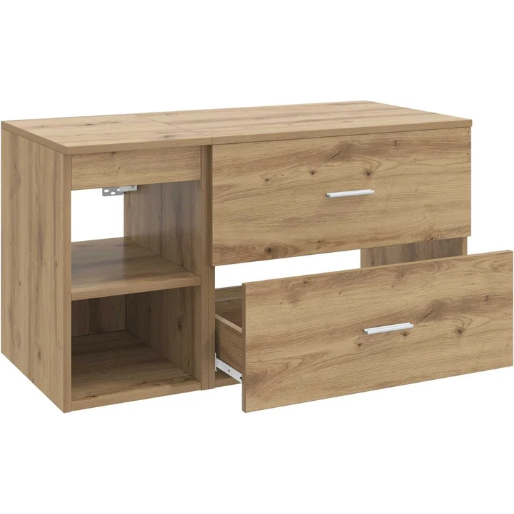 vidaXL Badezimmermöbel-Set zur Wandmontage 2 stk. Artisan-Eiche 3403943 – Bild 4