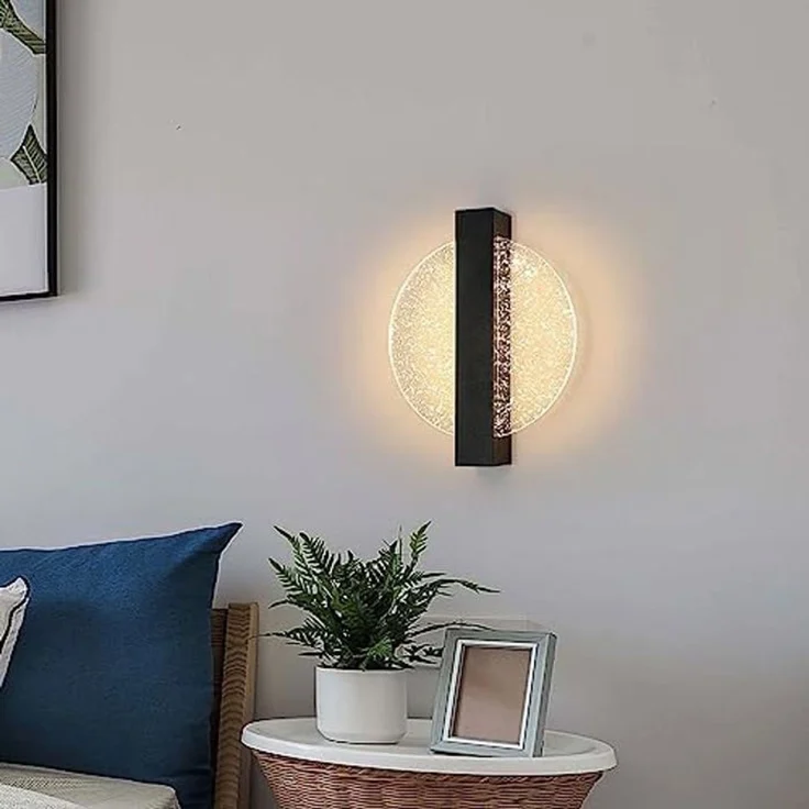 DELIPOP – 12W LED – Wandleuchte, 3 einstellbare Farbtemperaturen, moderne Wandleuchte für den Innenbereich – für Schlafzimmer, Treppenhaus – Schwarz – 23x20x5cm – Bild 2