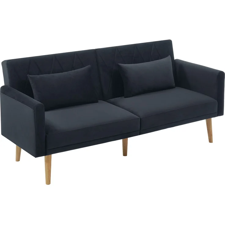 ZUBALIYA Schlafsofa 75x82 cm, mit Samtbezug, mit breiten Armlehnen, mit Schaumstoffpolsterung, ohne aufwendige Montage – Bild 14