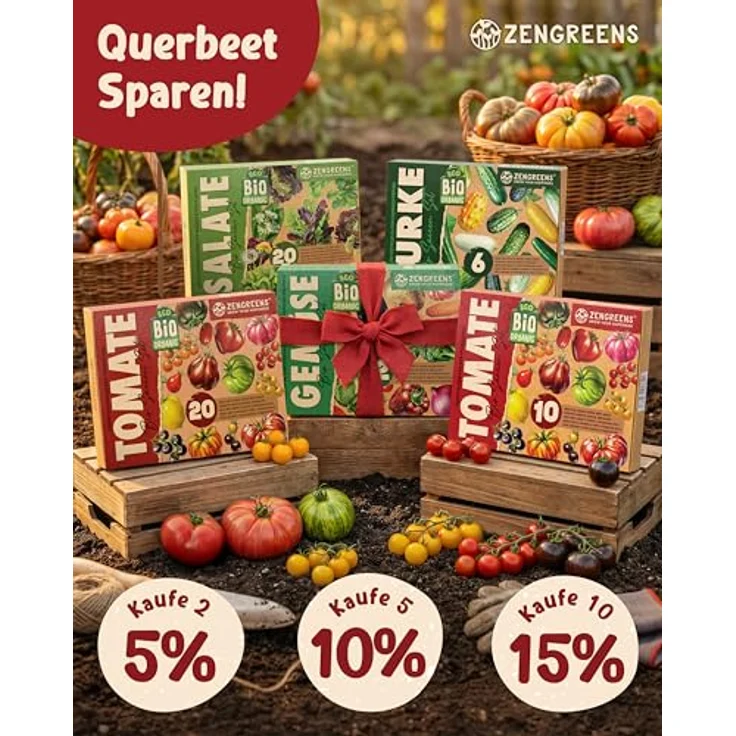 ZenGreens® - Bio Tomatensamen im 20er Set - 20 Tomaten Samen für den einfachen Anbau im Garten, Balkon oder Hochbeet - Pflanzensamen - Saatgut – Bild 10