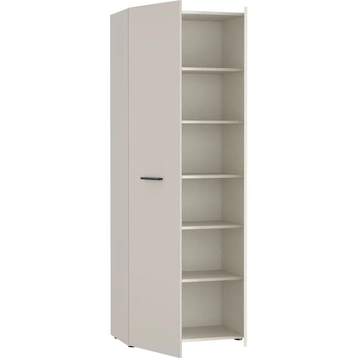 Forte NET306 Schuhschrank 70, moderner Flurschrank, 2-türig, 5 Regalböden, Flur, Diele, Abstellraum, Holzwerkstoff, Kaschmir|Beige, 68,7 cm breit x 181,1 cm hoch x 36,5 cm tief – Bild 5