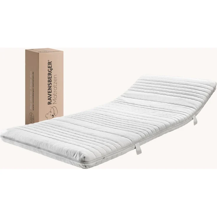 Matratzenauflage Latextopper Natura-LUX H2/3 (RG 75) 120x200. RAVENSBERGER Matratzen, 120x200 cm mit Baumwoll-Doppeltuch-Bezug – Bild 2