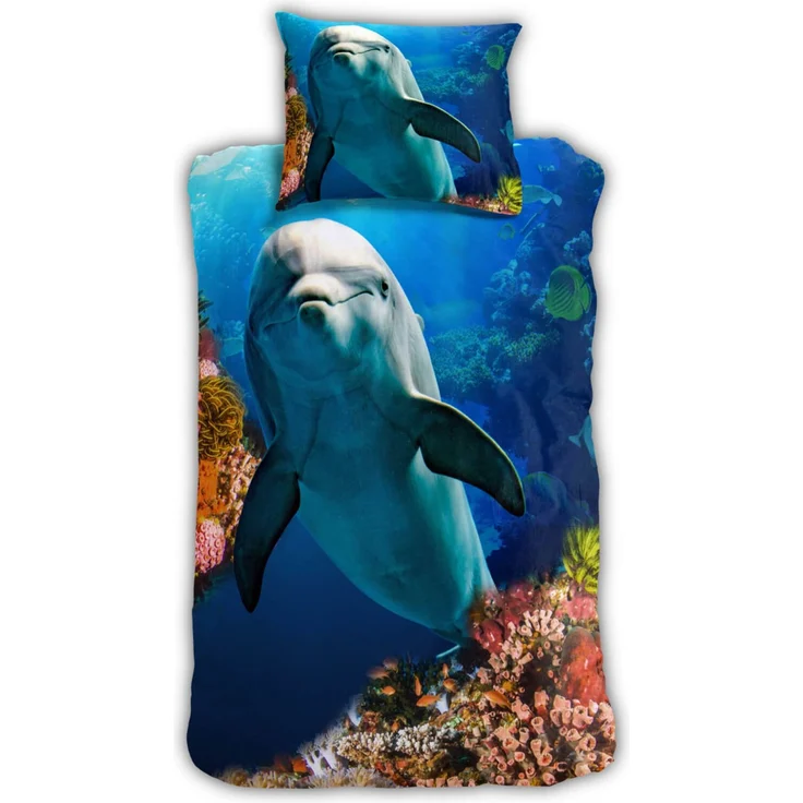 Delfin Bettwäsche Digitaldruck ESPiCO Sleep and Dream 135 x 200 + 80 x 80 cm – Bild 1