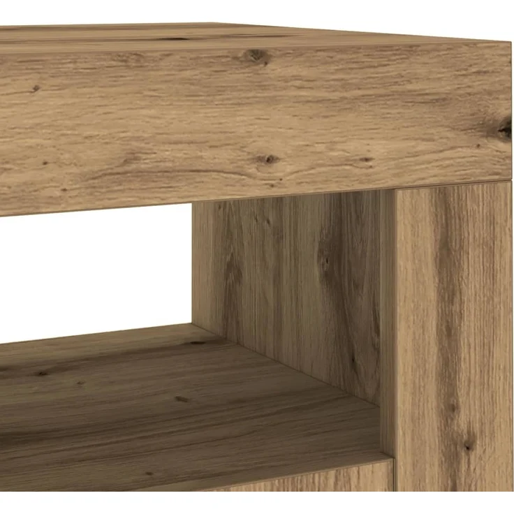 vidaXL Sideboard mit LED-Leuchten Artisan-Eiche 80x35x75 cm 856362 – Bild 10