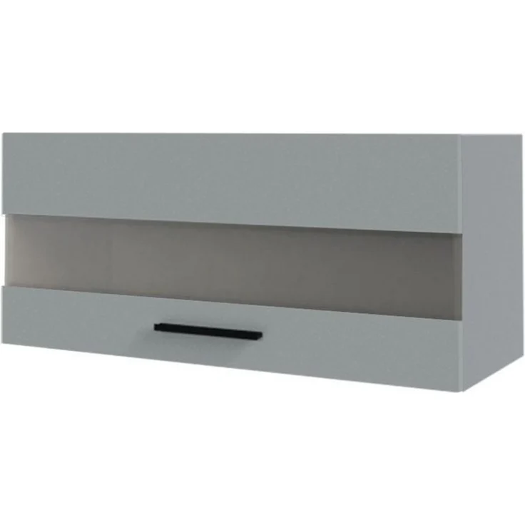Küchenklapphängeschrank BONN 80x36cm Glas Farbe: dust grey matt / grau (BO-W4BS/80/LAM) – Bild 5