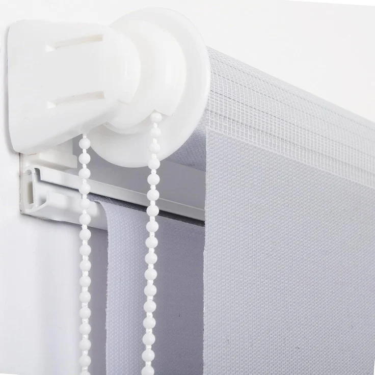 WOLTU Doppelrollo Klemmfix ohne Bohren Grau 70x120 cm (BxH), Duo Rollo Zebrarollo Fensterrollo Klemmrollo Seitenzugrollo Easyfix lichtdurchlässig & verdunkelnd Rollos für Fenster und Tür – Bild 3