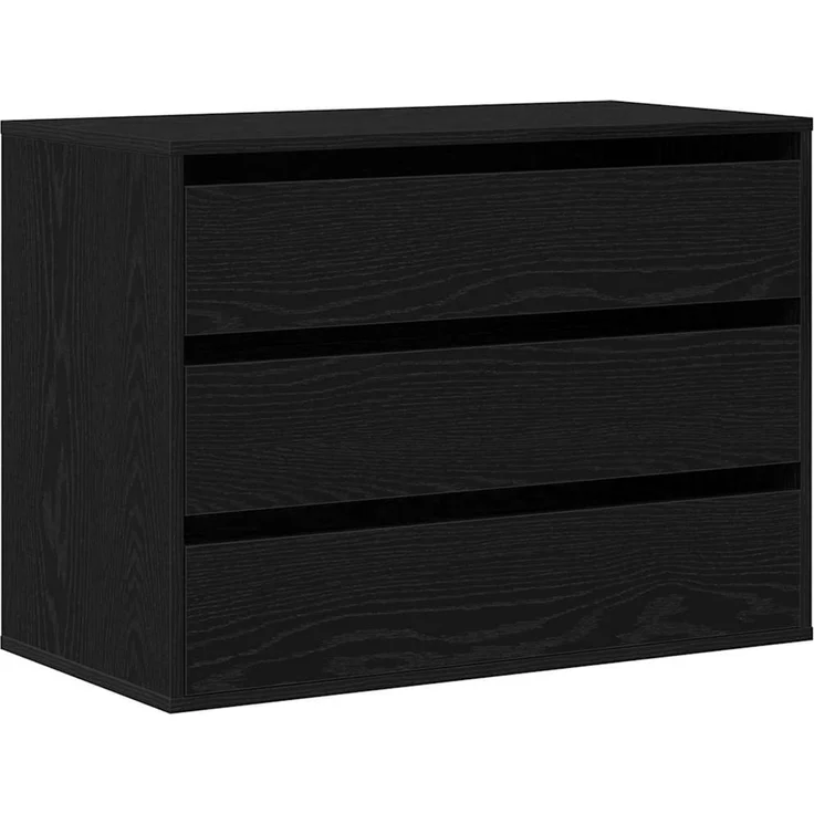 vidaXL Schubladenschrank Schwarz 80 x 41 x 58 cm Holzwerkstoff 868902 – Bild 2