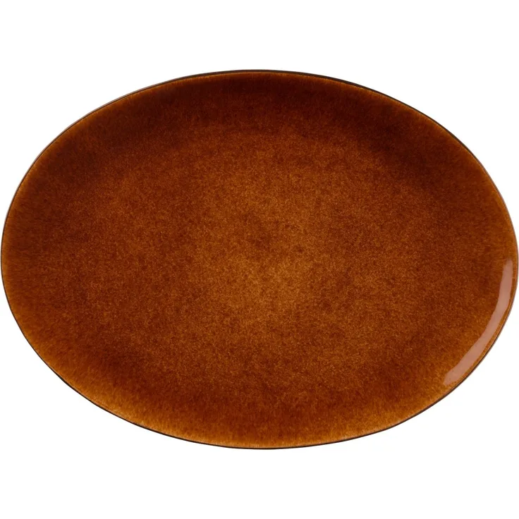 Bitz Servierplatte schwarz / bernstein 27 cm
