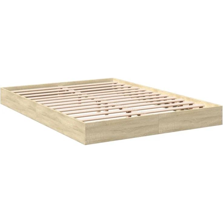 vidaXL Bettgestell ohne Matratze Sonoma-Eiche 120x190 cm Holzwerkstoff 842051 – Bild 4