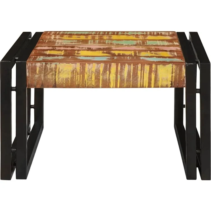 vidaXL Badregal mit Regal Mehrfarbig 60 x 50 x 23 cm Massives Altholz 4102753 – Bild 4