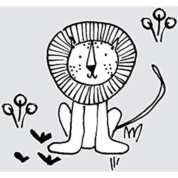 Komar Scribble Lion Wandbild, Poster in 40 x 50 cm, Fotopapier, seidenmatt, ohne Rahmen, für Wohnzimmer und Schlafzimmer, MADE IN GERMANY – Bild 1