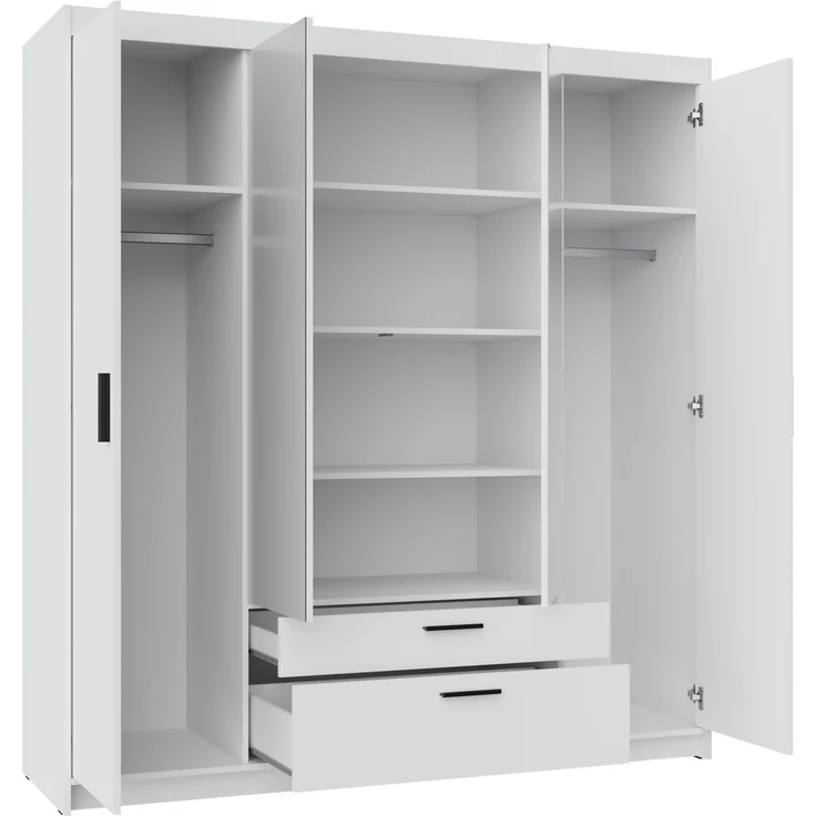 AX LIVING Storicos Kleiderschrank mit Spiegel Sonoma Eiche 4T 176,3 cm – Bild 4