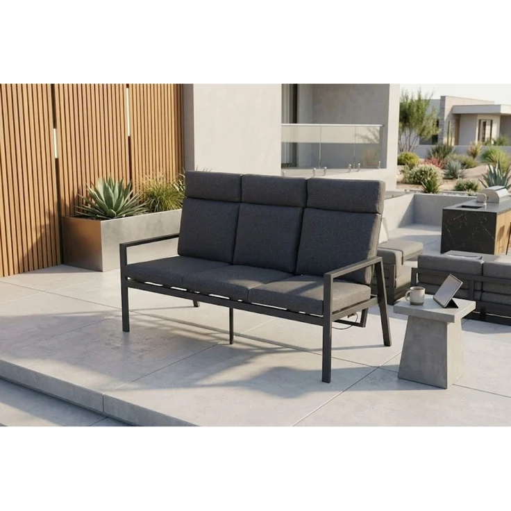 Gardissimo Alu 3-Sitzer Gartenbank "Trento" verstellbar – Bild 2