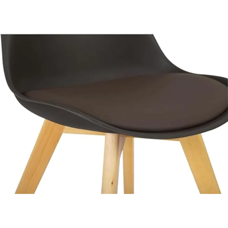 WOLTU 8er Set Esszimmerstühle Küchenstuhl Design Stuhl Esszimmerstuhl Kunstleder Holz Braun EZS69br-8 – Bild 9