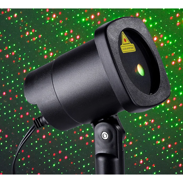 LED Außen Steckleuchte, Laser, rot-grün – Bild 8