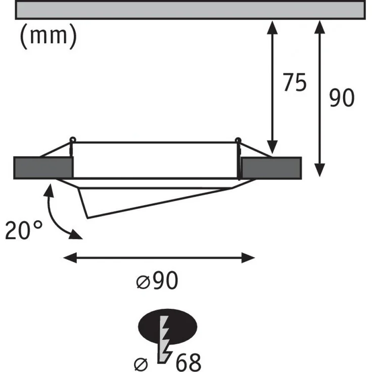Paulmann No. 93399 LED Einbauleuchte Base rund 10x10W GU10 Eisen gebürstet – Bild 2