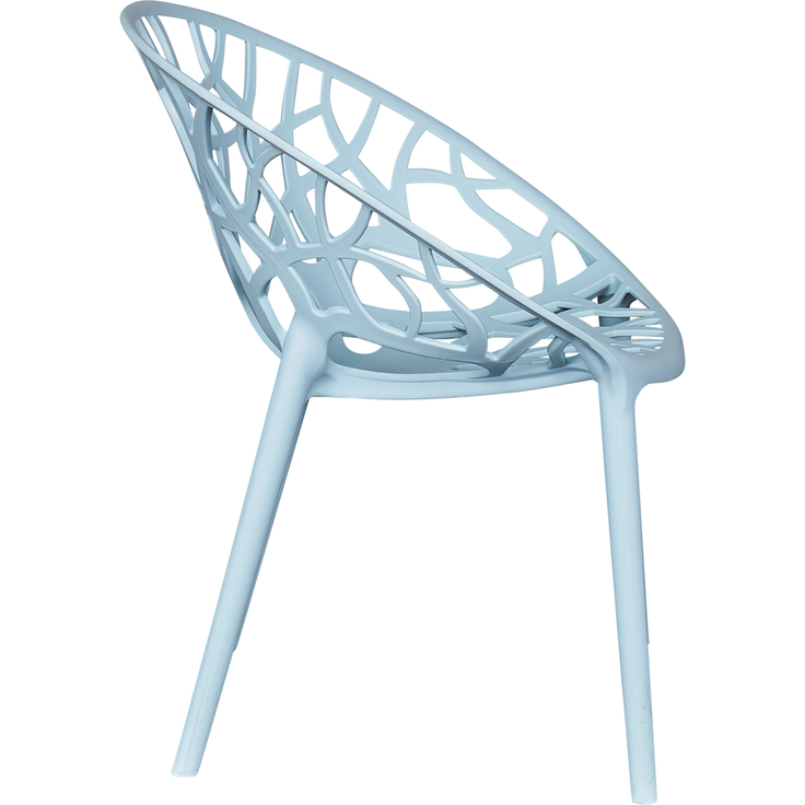 VOMO Stapelstuhl, Struckturdesign in Blau, Gestell: Polypropylen-Kunststoff – Bild 3