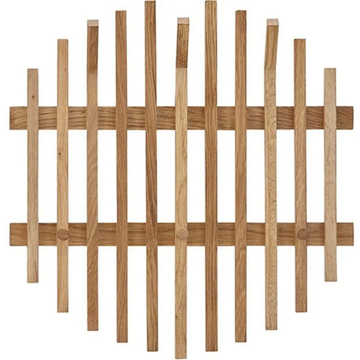 Garderobenpaneel >BANTRY< in holzfarben - 58x60x11x60 (BxHxTxD)