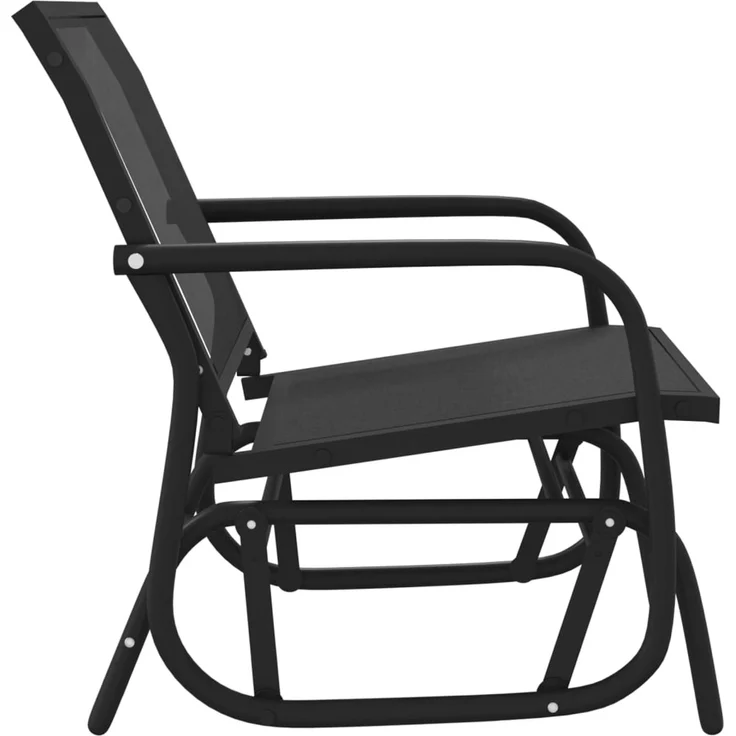 vidaXL Garten-Schaukelstühle 2 Stk. Schwarz 61x76x87cm Textilene Stahl 362712 – Bild 5
