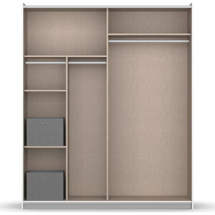 rauch Schwebetürenschrank Kleiderschrank Schrank Garderobe REFLECT inkl. praktischer Innenausstattung mit 2 Stoffboxen MADE IN GERMANY – Bild 3