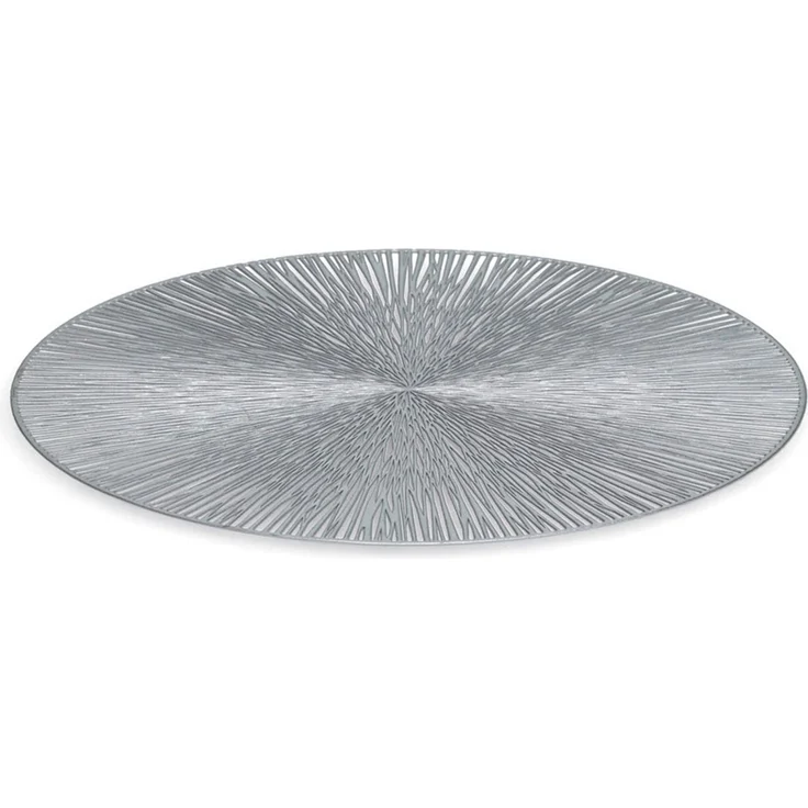 ZELLER 27123 Platzset, Kunststoff, SILBER, ca. Ø 38 cm – Bild 2
