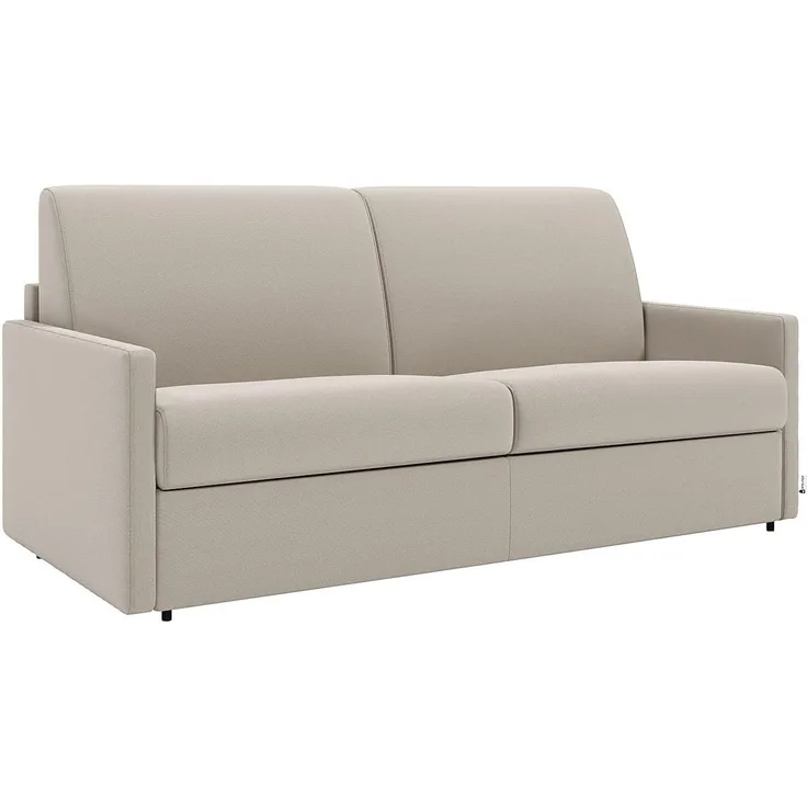 Schlafsofa 3-Sitzer CALIFE - Stoff - Beige - Liegefläche: 140 cm - Matratzenhöhe: 14 cm