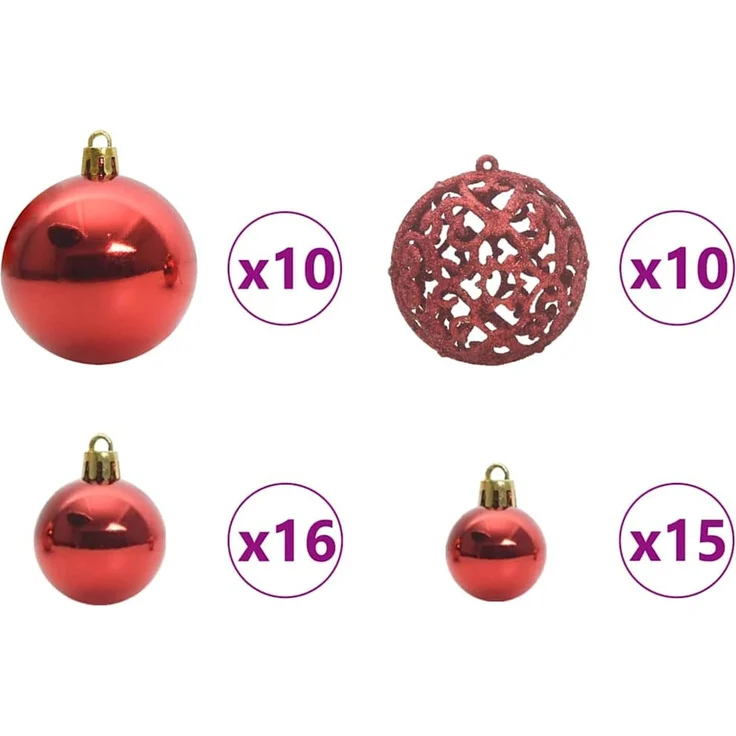 vidaXL Weihnachtsbaum mit LED-Beleuchtung Schwarz 210 cm PVC und Stahl 3396487 – Bild 8