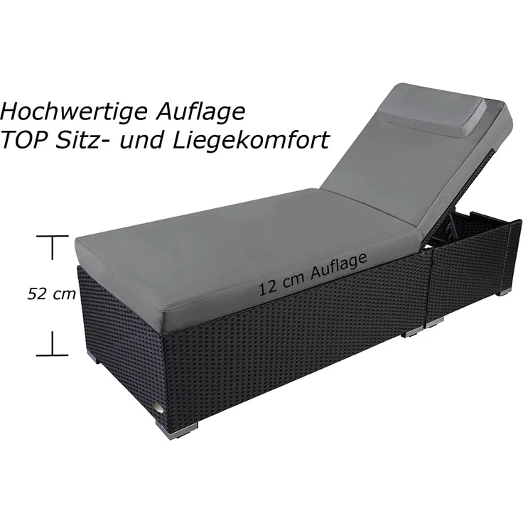 RS Trade Gartenliege Sonnenliege Verona High – Bild 5