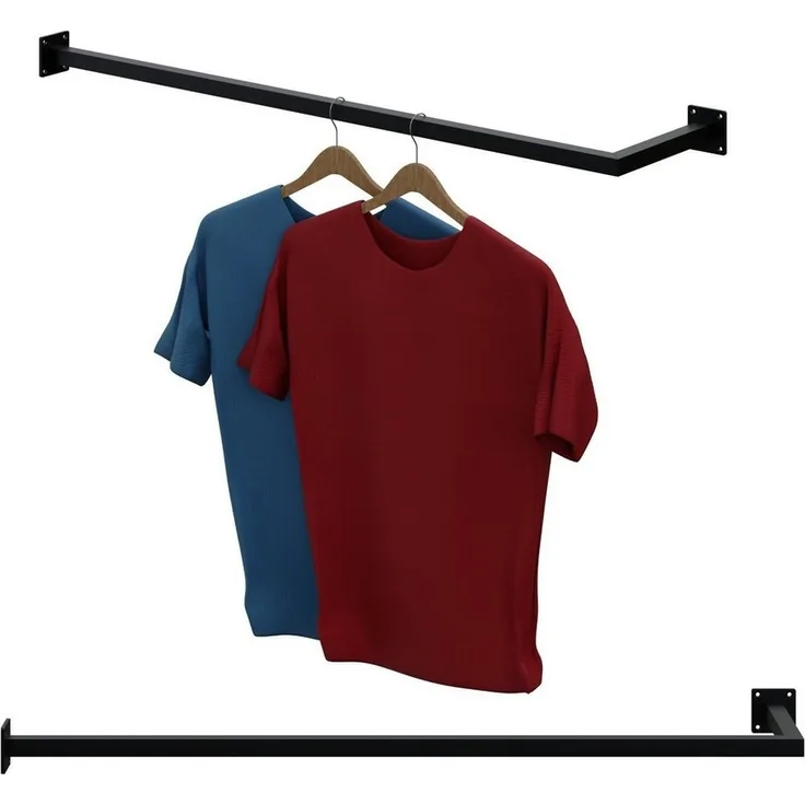 HAGO Kleiderstange Garderobenstange Kleiderstange Garderobe Halter Kleiderständer Metall