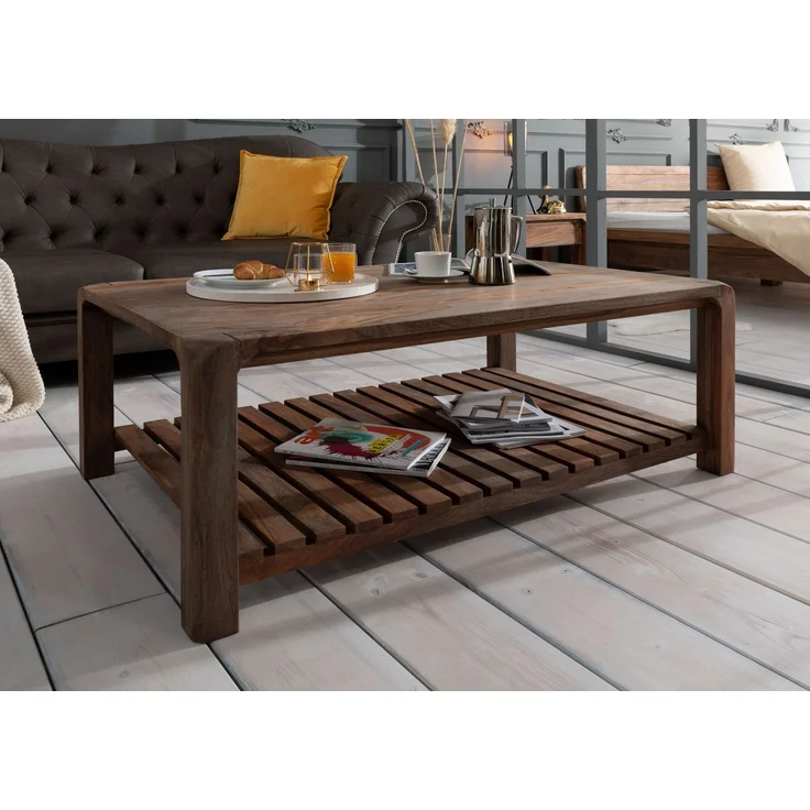 Couchtisch Sheesham 120x80x45 grau geölt BUENO #2001 – Bild 8
