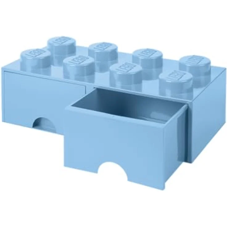 Room Copenhagen 'LEGO Storage Brick 8' Aufbewahrungsbox hellblau mit 2 Schubladen – Bild 2