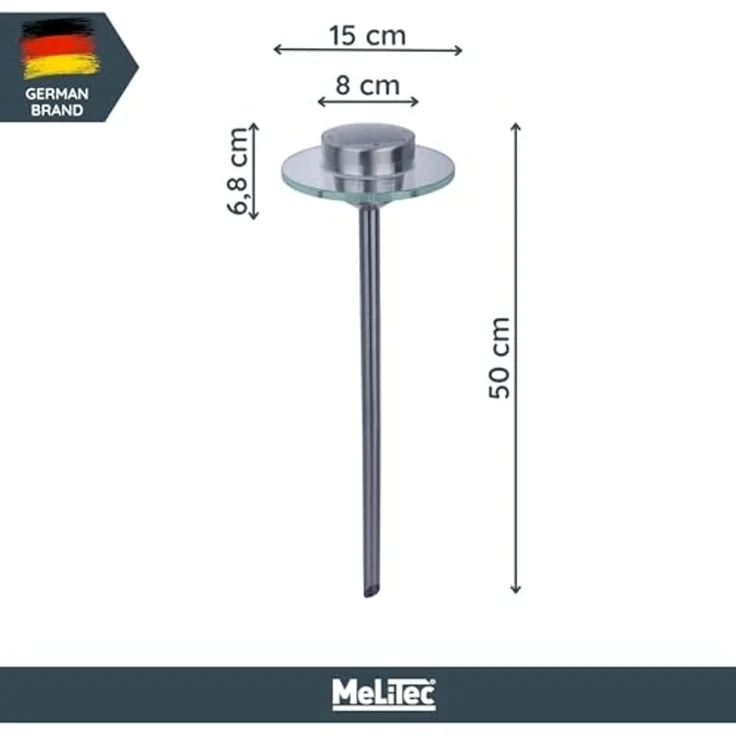 MeLiTec LED Solarleuchte SO13, Saturn, LED fest integriert, kaltweiß, aus Edelstahl und Echtglas, bis zu 8 Stunden Leuchtdauer – Bild 6