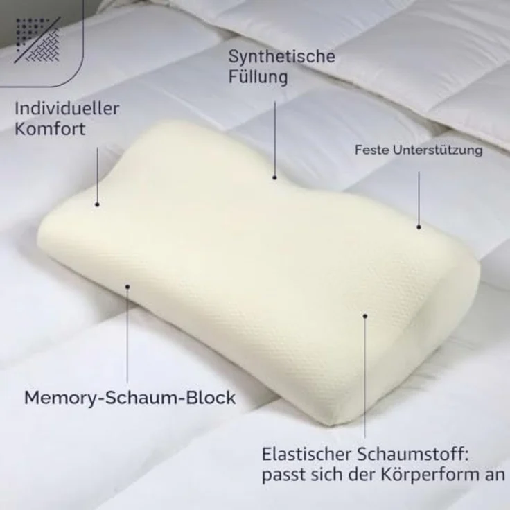 DODO - PERFECT POSITION Kopfkissen StoffStoff Weiß - B 35 cm x H 10 cm x L 52 cm – Bild 4