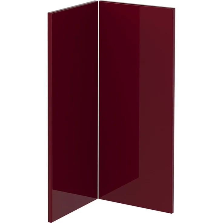 Küchenfront R-Line Rot Hochglanz 59.2 x 71.3 cm Möbelfront für den Eckunterschrank Vicco – Bild 1