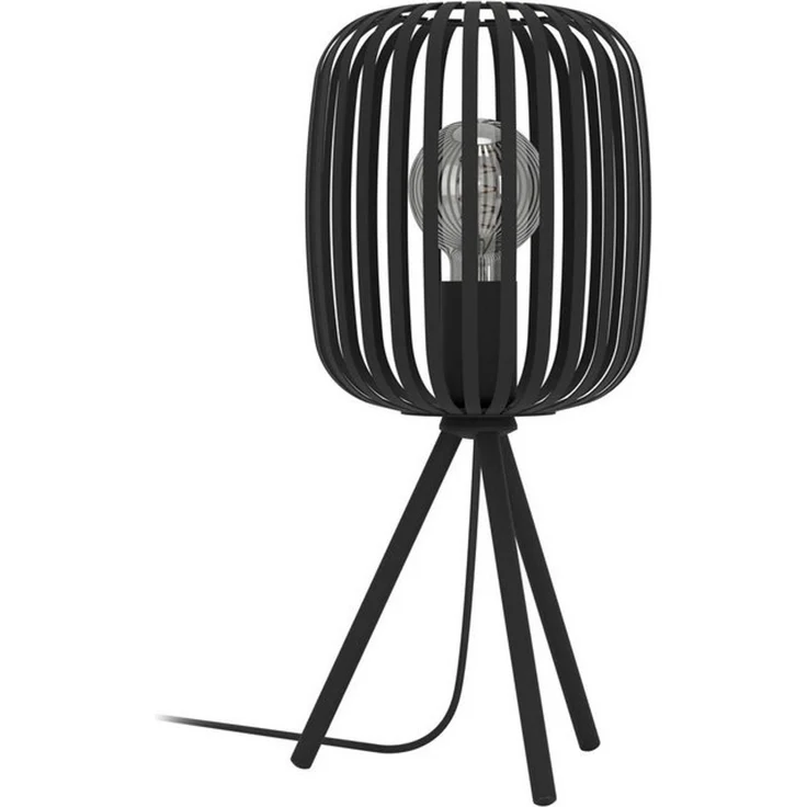 EGLO Tischlampe Romazzina, Stativ Nachttischlampe, Dreibein Tischleuchte aus Metall in Schwarz, Deko Schlafzimmer, Wohnzimmer Tisch Lampe mit E27 Fassung – Bild 3