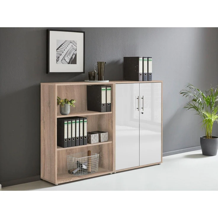 BMG Möbel Aktenschrank Office Edition Schrankwand 1 niedrig abschließbar, in verschiedenen Farben – Bild 1