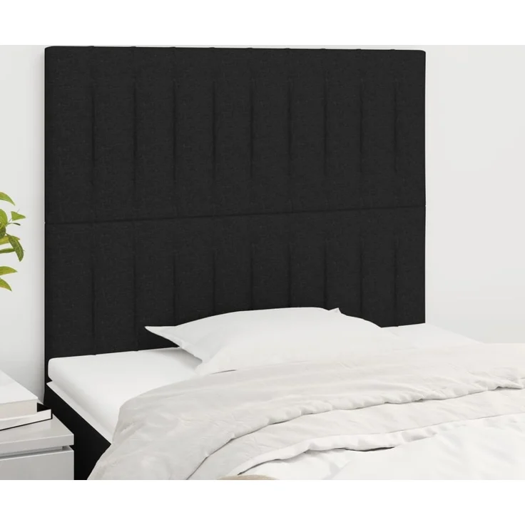 vidaXL Kopfteile 2 Stk. Schwarz 80x5x78/88 cm Stoff 3116546 – Bild 1
