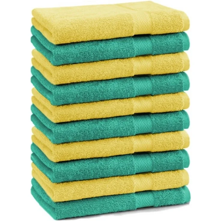 Betz Seiftuch 10 Stück Seiftücher Premium Farbe smaragdgrün und gelb
