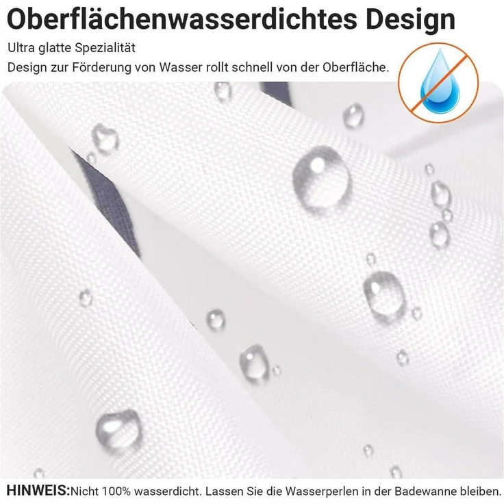 Duschvorhang 300x200cm Weizenohr Antischimmel Wasserabweisend – Bild 2