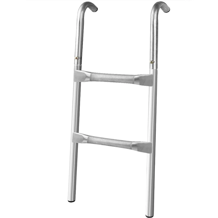 Monzana Trampolinleiter UV-beständig flexibel montierbar Sicherheitsleiter Einstiegsleiter 76cm -2 Metallstufen – Bild 2