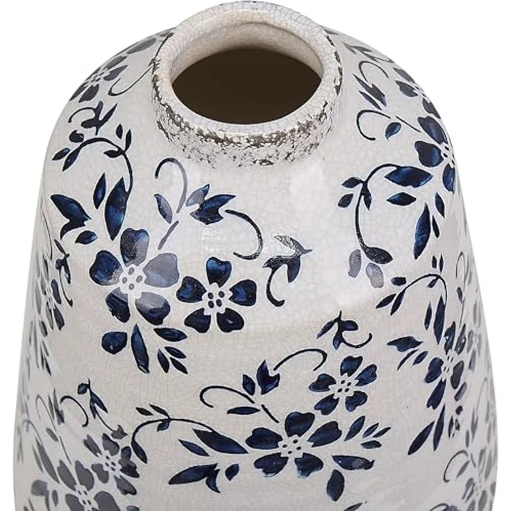 Blumenvase MARONEIA 20 cm Steinzeug Weiß – Bild 4
