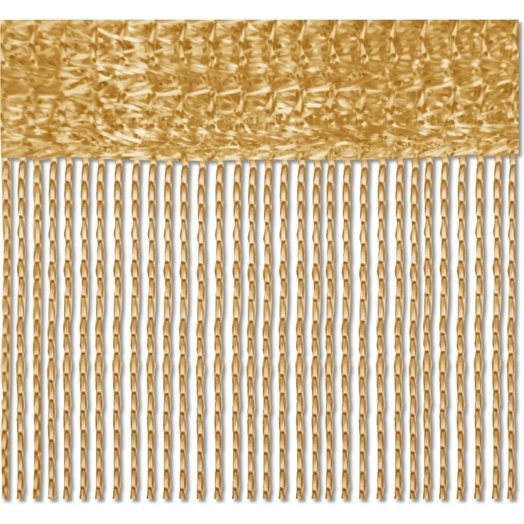 Fadenvorhang 2er Pack Gardine Raumteiler, Auswahl: 140x240 gold - goldbeige – Bild 2