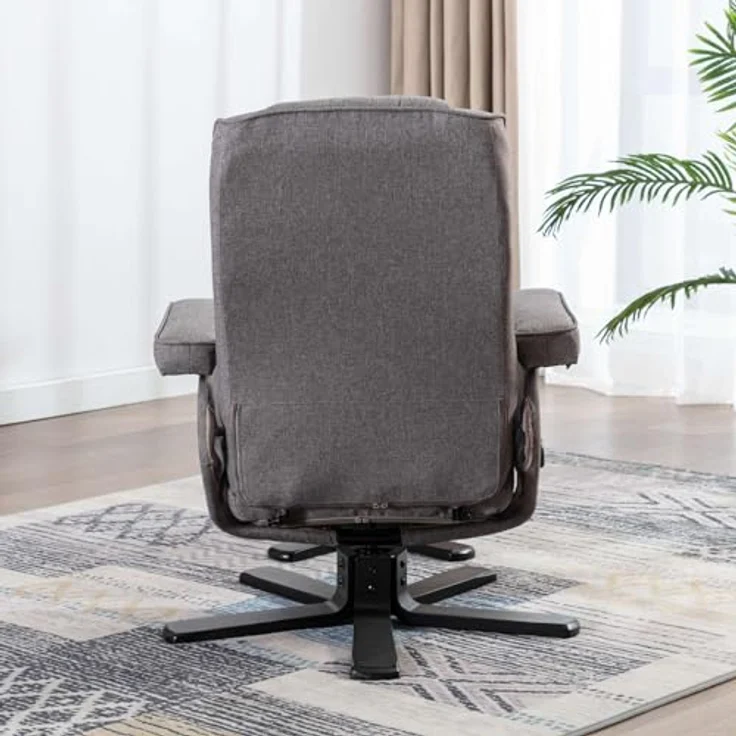SVITA Relaxsessel CHARLES (Set, 2-St, Relaxsessel mit Hocker), 360° drehbar,mit Fußablage,Wippmechanismus,bequem gepolstert – Bild 9