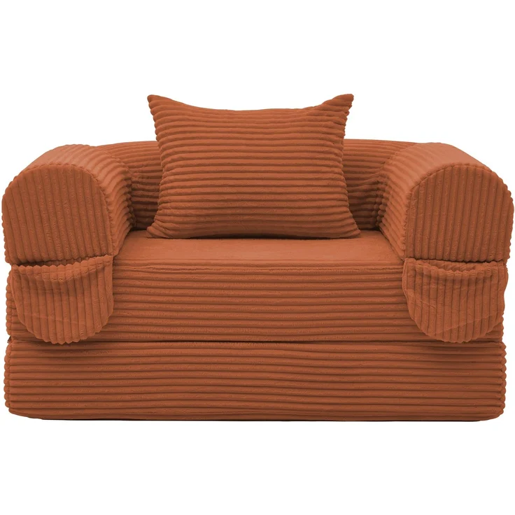 ZUBALIYA SchlafSofa mit Cordbezug, mit Schaumstoffpolsterung, ohne aufwendige Montage, für Wohnzimmer und Apartments – Bild 5